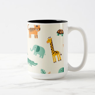 Cheerful Jungle Animal Mug Gift for Animal Lovers