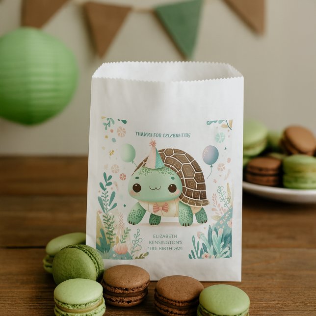 Cheerful Kids Cute Tortoise Birthday Party Favor Bag (Cheerful Kids Cute Tortoise Birthday Party Favor Bag
)