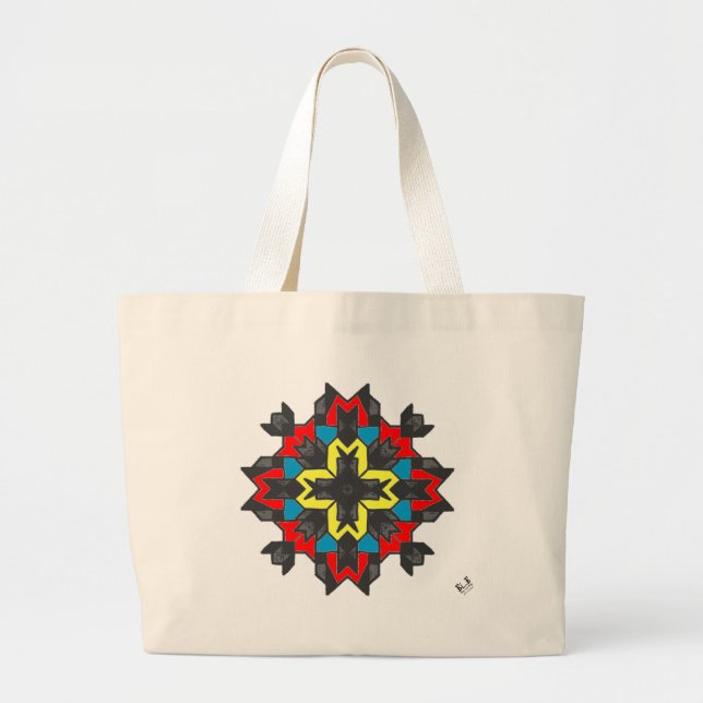 Cheerful Large Tote Bag (Front)