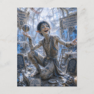 Cheerful Laughter / Circus Acrobat / Restaurant Postcard