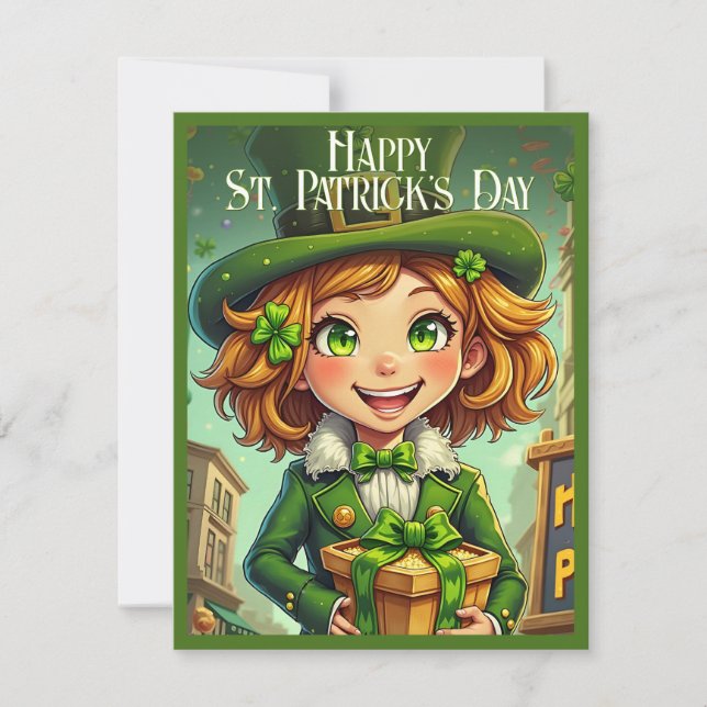 Cheerful Leprechaun - St. Patrick's Day Lucky Char (Front)
