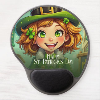 Cheerful Leprechaun - St. Patrick's Day Lucky Char Gel Mouse Pad