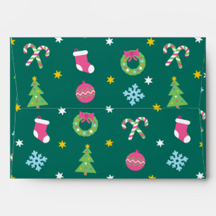 Cheerful merry Christmas pattern Envelope