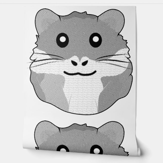 Cheerful Minimalist Hamster Wallpaper (Unrolling)