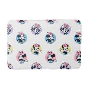 Cheerful Minnie Mouse Polka Dot Pattern Bath Mat
