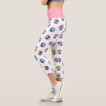 Cheerful Minnie Mouse Polka Dot Pattern Capri Leggings<br><div class="desc">Bright, playful, and bursting with Disney charm, this fun repeating pattern features Minnie Mouse in a variety of expressive poses, each framed by colorful polka dot circles. The lively mix of pastel hues and classic Minnie style creates a joyful, eye-catching design that feels fresh and full of personality. Perfect for...</div>