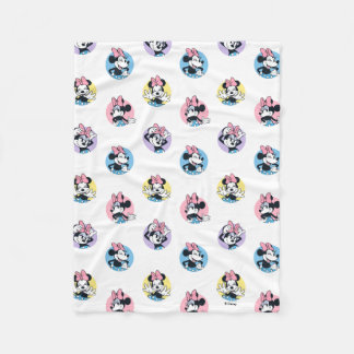 Cheerful Minnie Mouse Polka Dot Pattern Fleece Blanket