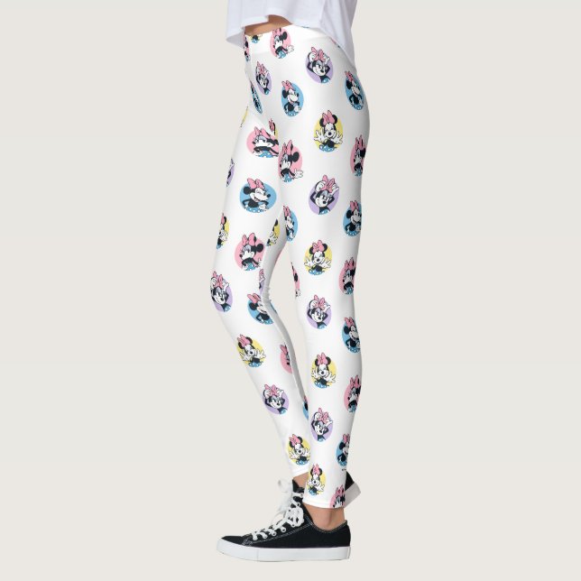 Cheerful Minnie Mouse Polka Dot Pattern Leggings (Left)