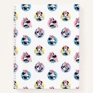 Cheerful Minnie Mouse Polka Dot Pattern Notebook
