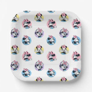 Cheerful Minnie Mouse Polka Dot Pattern Paper Plates