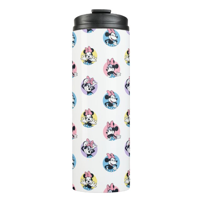 Cheerful Minnie Mouse Polka Dot Pattern Thermal Tumbler (Front)