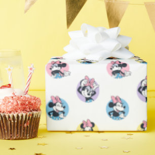 Cheerful Minnie Mouse Polka Dot Pattern Wrapping Paper
