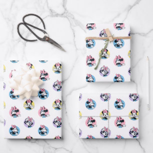 Cheerful Minnie Mouse Polka Dot Pattern Wrapping Paper Sheets