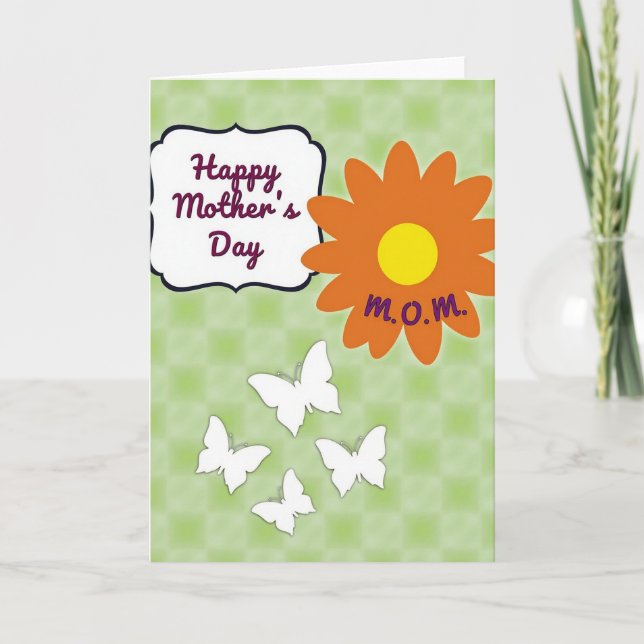 Cheerful Mom Butterfly Card (Front)