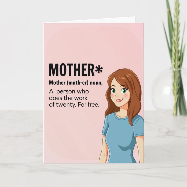 Cheerful Mom Definition Art Card (Front)