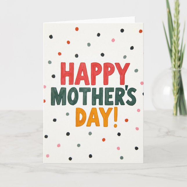 Cheerful Mothers Day Art Card (Front)