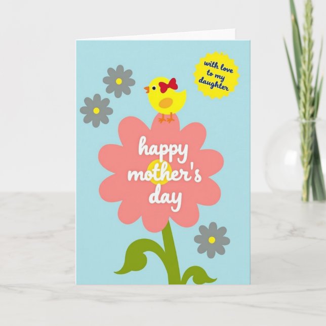 Cheerful Mothers Day Bird Card (Front)
