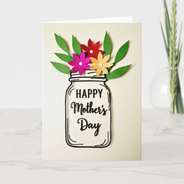 Cheerful Mothers Day Design Card (Front)