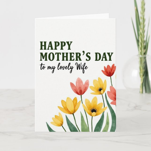 Cheerful Mothers Day Flora Card (Front)