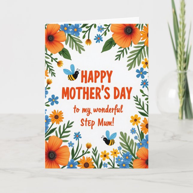 Cheerful Mothers Day Garden Card (Front)