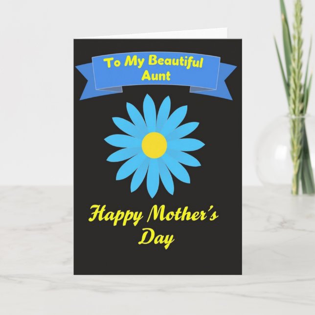 Cheerful Mothers Day Motif Card (Front)