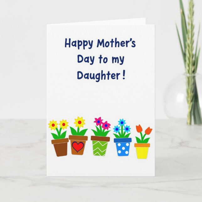 Cheerful Mothers Day Plant Card (Front)