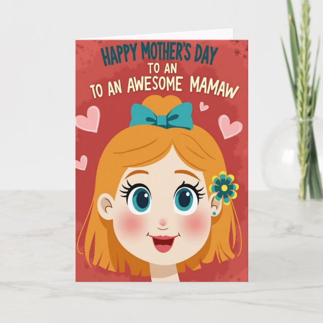 Cheerful Mothers Day Smile Card (Front)
