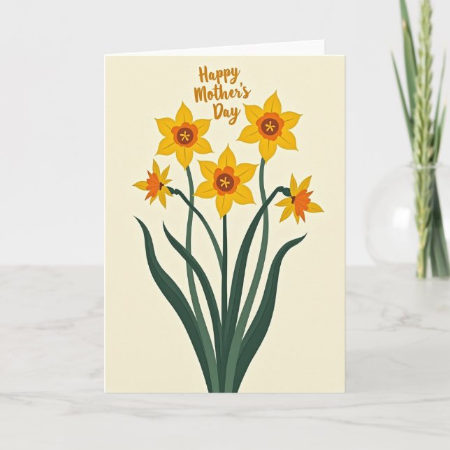 Cheerful Mothers Day Spring Card (Front)