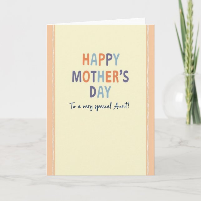 Cheerful Mothers Day Wishes Card (Front)