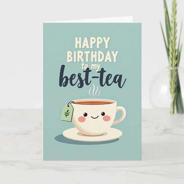 Cheerful Mug Birthday Card (Front)