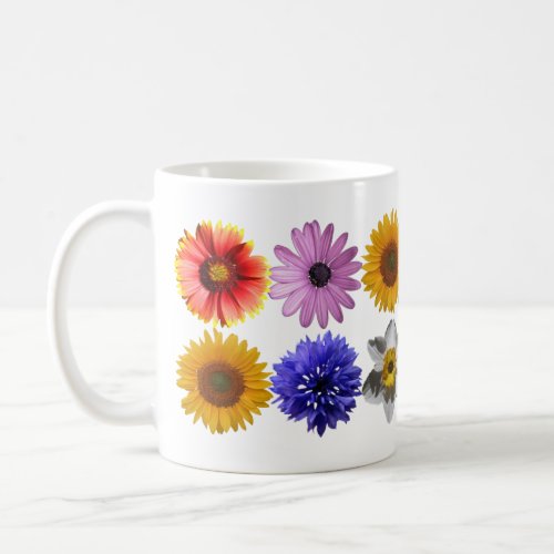 Cheerful Multicolor Flower Pattern Coffee Mug