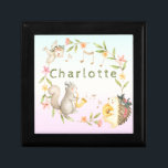 Cheerful Musical Baby Woodland Animal     Gift Box<br><div class="desc">Cheerful Woodland-themed featuring cute baby animals playing musical instruments with colorful watercolor flowers and green foliage. Personalize your kid's name easily with the "Personalize" button. Do Check out all matching items available in store.</div>