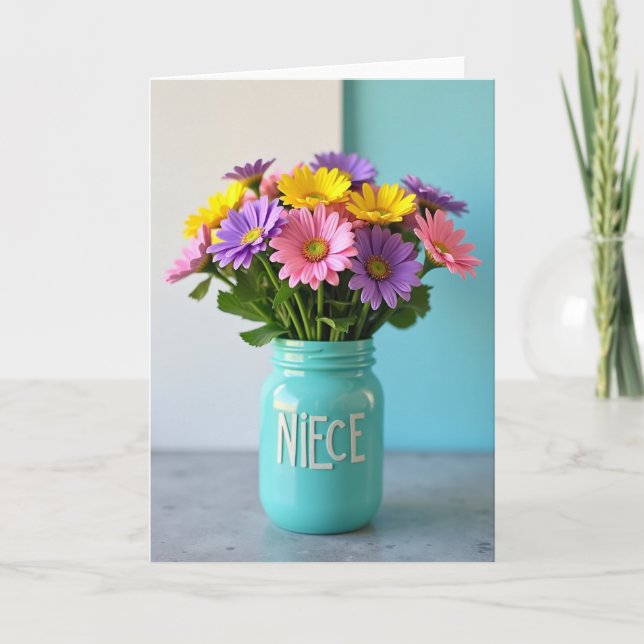 Cheerful Niece Mothers Day Card (Front)