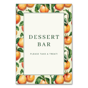 Cheerful Orange Apricot Illustration Border Table Number
