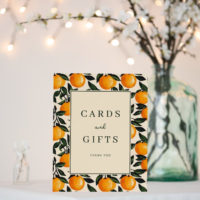 Cheerful Orange Citrus Border Foam Board (In Situ (Wedding))