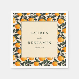 Cheerful Orange Citrus Fruit Napkins