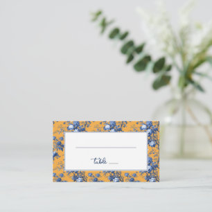 Cheerful Orange Floral Hydrangea Place Card