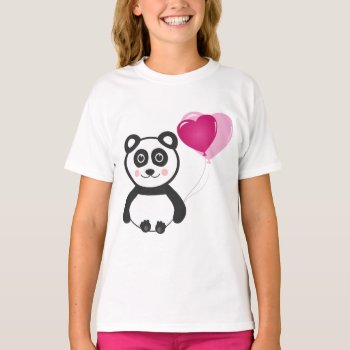 Cheerful Panda T-shirt by EveStock at Zazzle