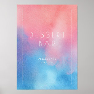 Cheerful Pastel Watercolor Dessert Bar Sign Holder
