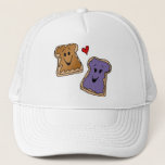 Cheerful Peanut Butter and Jelly Cartoon Friends Trucker Hat