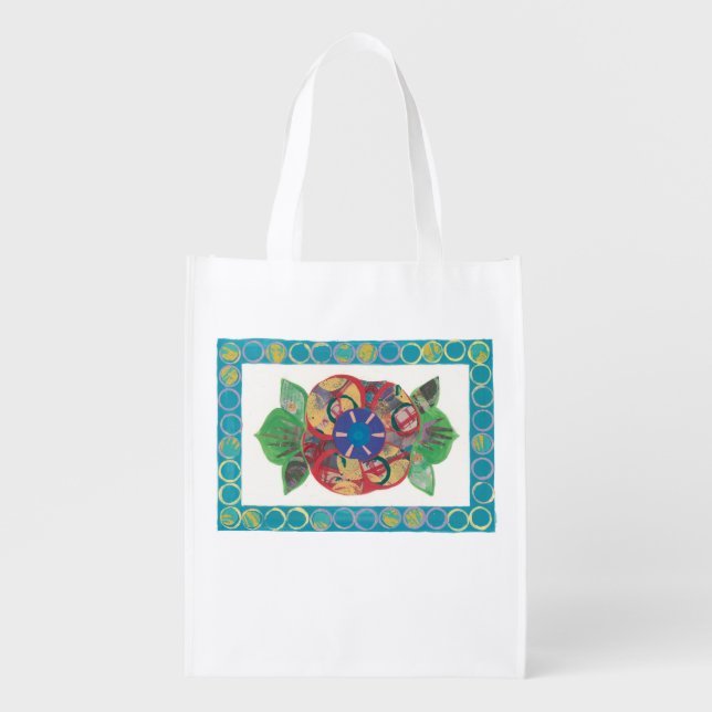Cheerful peony tote bag (Front)