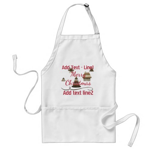 Cheerful Personalized Merry Christmas Adult Apron