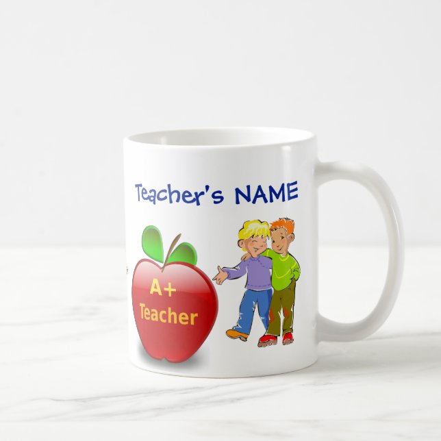 Cheerful PERSONALIZED Teacher Mugs (Right)