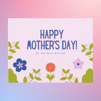 Cheerful Pink Floral Happy Mother’s Day