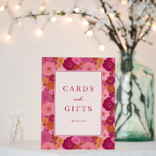 Cheerful Pink Floral Whimsy Foam Board