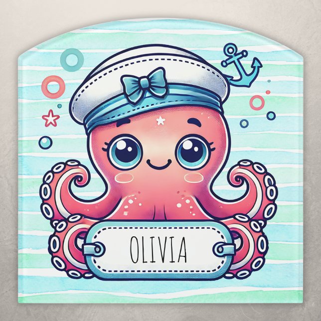 Cheerful Pink Octopus Holding Name Sign (Creator Uploaded)