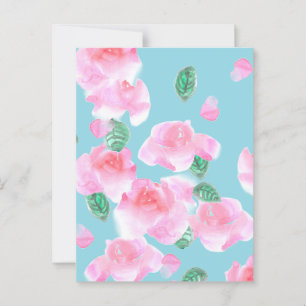 Cheerful Pink Roses Postcard