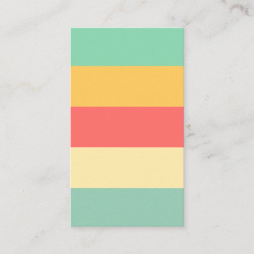 Cheerful Pink Yellow Green Blue Stripes Business Card