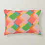 Cheerful Pink Yellow Green Orange Salmon Coral  Accent Pillow