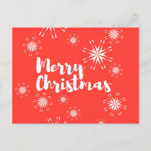 Cheerful, playful design of "Merry Christmas" Holiday Postcard